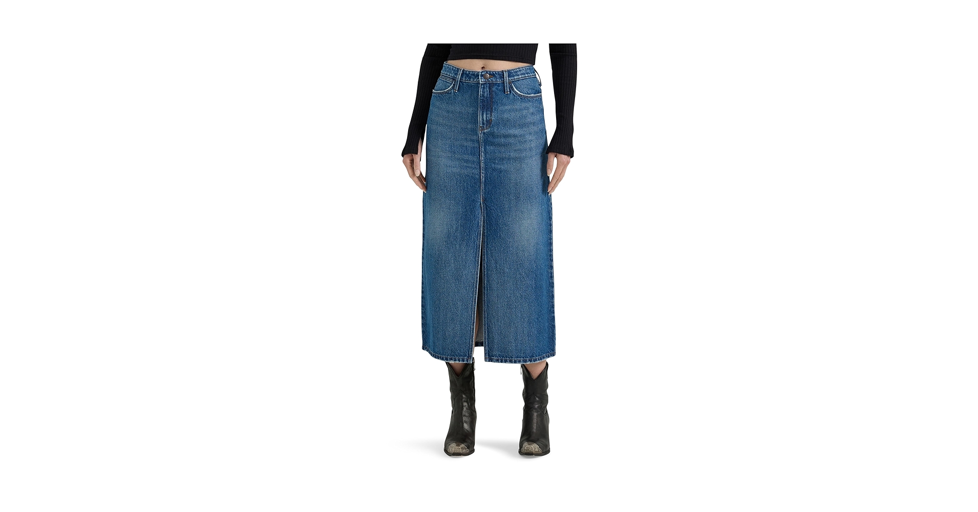 MALION vintage♢2way denim w-zip skirt Wrangler Modern Women's Denim Maxi Skirt, Bonnie, 6 at